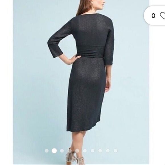 NWT Akemi + Kin Anthro Tegan Sparkle Dress Black Jersey Size Large - Picture 7 of 16